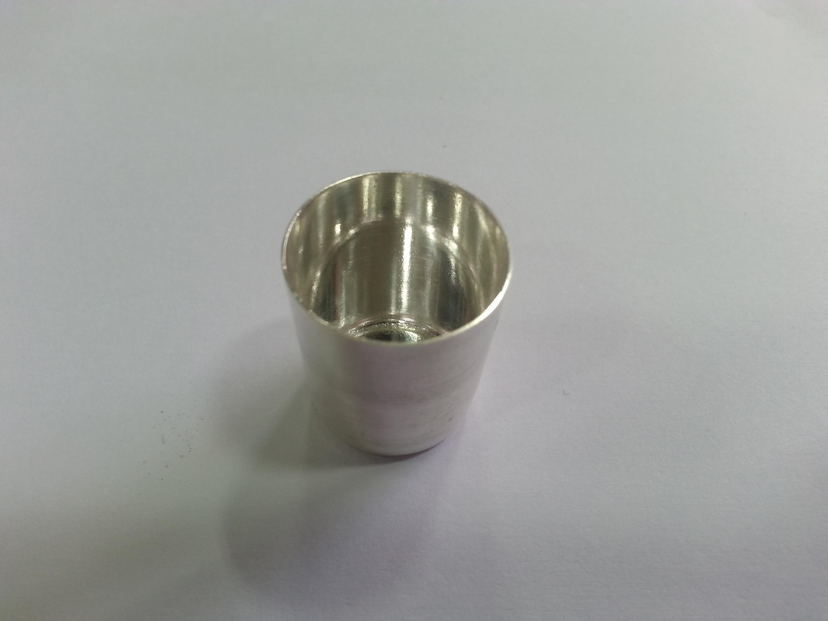 Silver Cylindrical Crucible